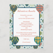 Avontuur wacht ballon Sage geboorte aankondiging (Voorkant)