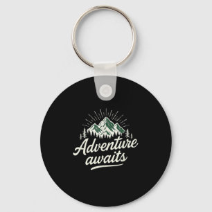 Avontuur wacht Berg Natuur Vintage Wandel Me Sleutelhanger