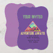 Avontuur wacht bergen verjaardagsuitnodigingen kaart (Voorkant / Achterkant)