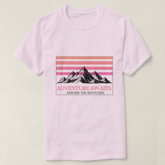 Avontuur wacht bergzonsondergang T-shirt