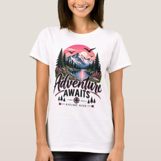 Avontuur wacht bergzonsondergang T-shirt | Buitenl