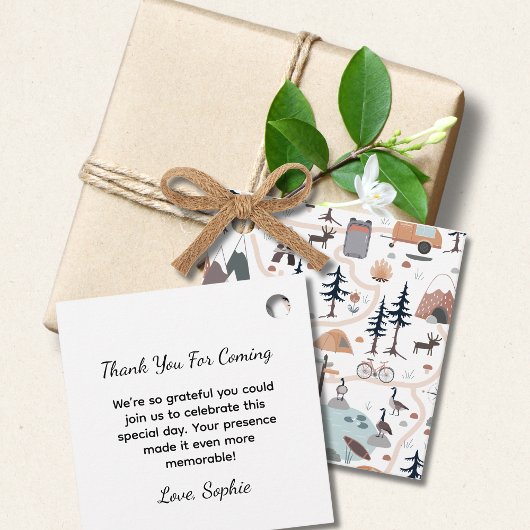 Avontuur wacht, blauw bedankjes labels