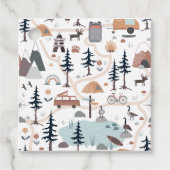 Avontuur wacht, blauw bedankjes labels (Voorkant)