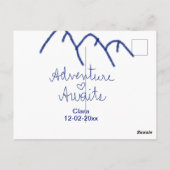 Avontuur wacht blauwe berg hart voeg naam toe briefkaart (Achterkant)