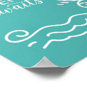 Avontuur Wacht Blauwe Zeevaart Kinderkamer Kunst P Poster (Hoek)