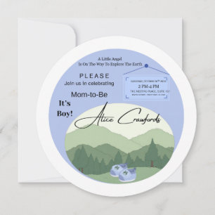 Avontuur wacht! 🏔️ Blue Mountain Round Baby Schoe Kaart