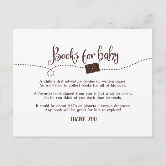 "Avontuur Wacht" "Boeken voor Baby" Verzoekkaart Informatiekaartje (Voorkant)