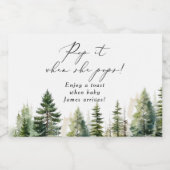 Avontuur wacht bos Pop het als ze pop Sparkling Wijnetiket (Enkel label)