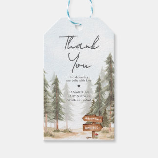 Avontuur Wacht Bosbabbyshower Favor Tags Cadeaulabel