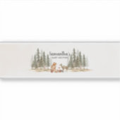 Avontuur wacht Bosbabbyshower Sticker (Voorkant)