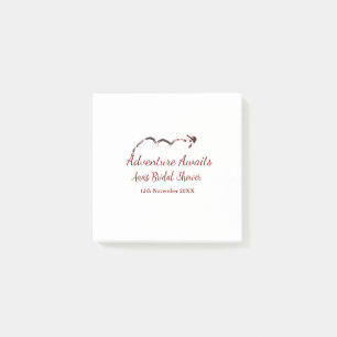 Avontuur wacht bruidsfeest voeg naam pijl marr post-it® notes