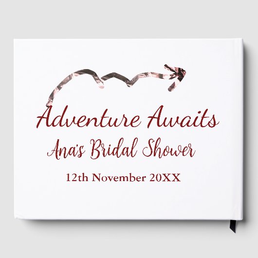 Avontuur wacht bruidsfeest voeg naam toe pijl gehu gastenboek (Achterkant)
