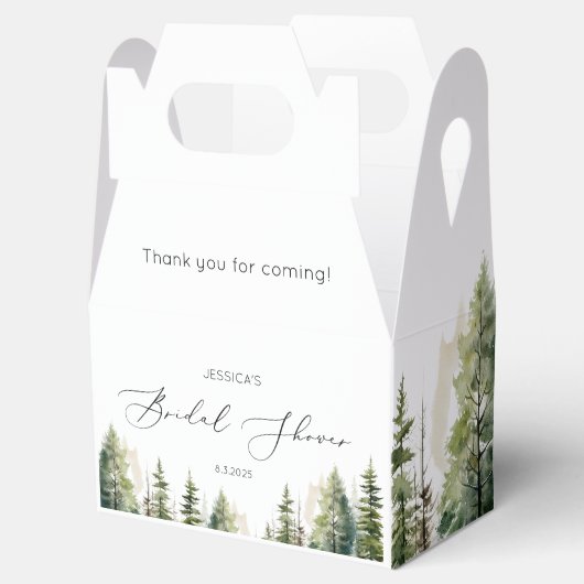 Avontuur wacht bruidsuitstapje in wilde bos bedankdoosjes (Geopend)