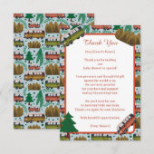 Avontuur wacht: Camper Baby Boy Shower Bedankkaart (Voorkant / Achterkant)