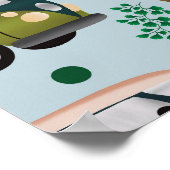 Avontuur wacht: Camper Baby Boy Shower Poster (Hoek)