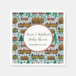 Avontuur wacht: Camper Baby Boy Shower Servet