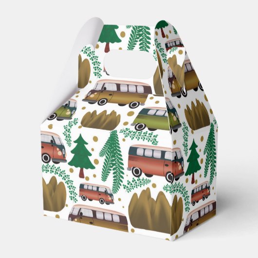 Avontuur wacht: Camper Neutral Baby shower Bedankdoosjes (Achterkant)