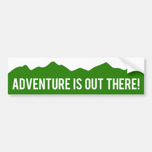 Avontuur wacht daarbuiten! Bergen bumpersticker