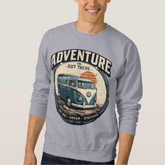 Avontuur wacht daarbuiten – Retro Camper Van Grafi Trui