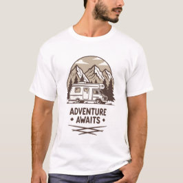 Avontuur wacht: de roadtrip begint t-shirt