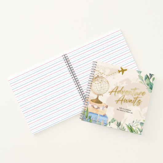 Avontuur wacht, elk evenement, verjaardag, pensioe notitieboek (Binnen)