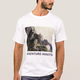 Avontuur wacht. Fantasielandschap T-shirt