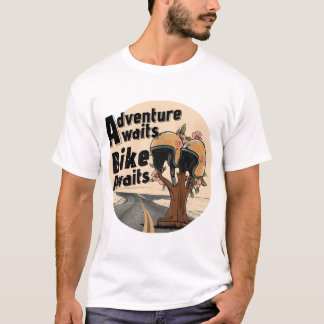 Avontuur wacht, fiets wacht t-shirt