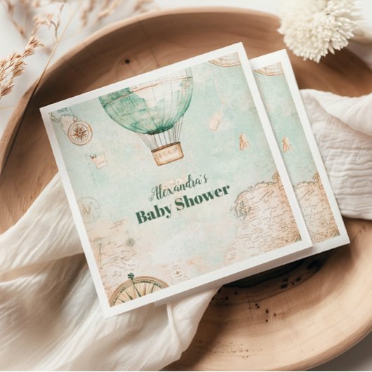 Avontuur wacht Genderneutraal Baby shower Servet