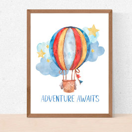 Avontuur Wacht Heete Lucht Ballon Kinderkamer Baby Poster