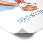 Avontuur Wacht Heete Luchtballon Kinderkamer Baby  Poster (Hoek)