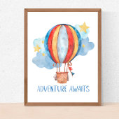 Avontuur Wacht Heete Luchtballon Kinderkamer Baby  Poster