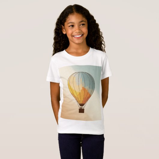 Avontuur wacht: Hete luchtballon T-shirt ontwerp (Voorkant volledig)