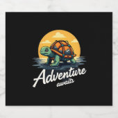 Avontuur wacht is Wandelavonturen is Buiten A Sparkling Wijnetiket (Enkel label)