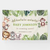 Avontuur wacht Jungle Safari Baby Shower Banner (Horizontaal)