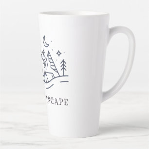 "Avontuur wacht kampeerafbeelding Latte Mok