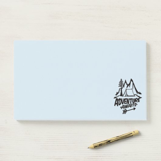 Avontuur wacht kamperen post-it® notes (Op bureau)
