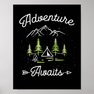 Avontuur wacht kamperen wandelen outdoor reizen sh poster