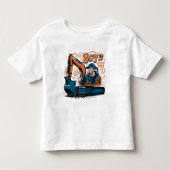 Avontuur wacht: Kleine jongen in Bulldozer Kinder Shirts (Voorkant)