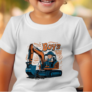 Avontuur wacht: Kleine jongen in Bulldozer Kinder Shirts