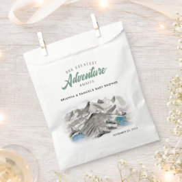 Avontuur wacht Koppels Baby shower Bergen Bedankzakje