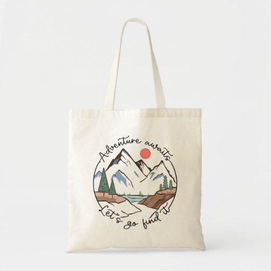 Avontuur wacht, laten we het gaan zoeken tote bag (Voorkant)