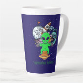 avontuur wacht latte mok (Rechterhoek)