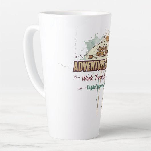 Avontuur wacht latte mok (Linkerhoek)