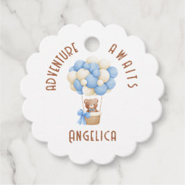 Avontuur wacht luchtballon bedankjes labels