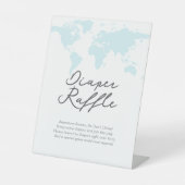 Avontuur wacht, Luier Raffle Sign Reclamebord Met Voetstuk (Voorkant)