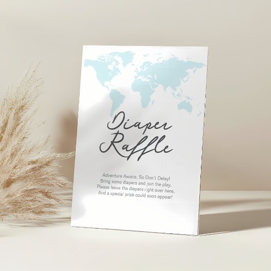 Avontuur wacht, Luier Raffle Sign Reclamebord Met Voetstuk