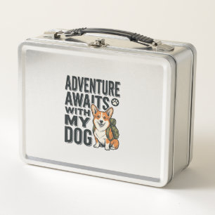 Avontuur wacht met mijn hond vintage wandelontwerp