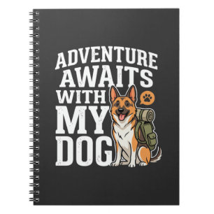 Avontuur wacht met mijn hond wandelen notitieboek