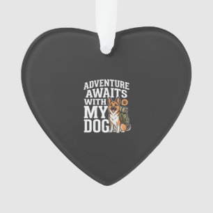 Avontuur wacht met mijn hond wandelen ornament
