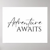 Avontuur wacht, minimalist poster (Voorkant)